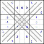 Судоку BX 9х9 #24 очень трудный Судоку BX 9х9 #24 очень трудный