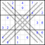 Судоку BX 9х9 #25 очень трудный Судоку BX 9х9 #25 очень трудный