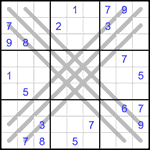 Судоку BX 9х9 #26 очень трудный Судоку BX 9х9 #26 очень трудный