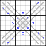 Судоку BX 9х9 #27 очень трудный Судоку BX 9х9 #27 очень трудный