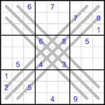 Судоку BX 9х9 #30 очень трудный Судоку BX 9х9 #30 очень трудный