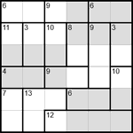 Судоку-убийца 6х6 #1 легкий Судоку-убийца 6х6 #1 легкий