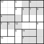 Судоку-убийца 6х6 #4 легкий Судоку-убийца 6х6 #4 легкий