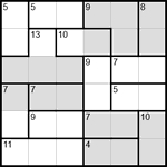 Судоку-убийца 6х6 #5 легкий Судоку-убийца 6х6 #5 легкий