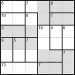 Судоку-убийца 6х6 #2 средний Судоку-убийца 6х6 #2 средний