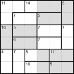 Судоку-убийца 6х6 #3 средний Судоку-убийца 6х6 #3 средний