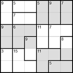 Судоку-убийца 6х6 #2 трудный Судоку-убийца 6х6 #2 трудный