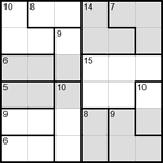 Судоку-убийца 6х6 #5 трудный Судоку-убийца 6х6 #5 трудный