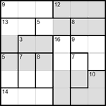 Судоку-убийца 6х6 #2 очень трудный Судоку-убийца 6х6 #2 очень трудный