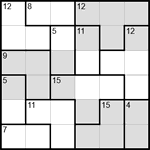 Судоку-убийца 6х6 #3 очень трудный Судоку-убийца 6х6 #3 очень трудный