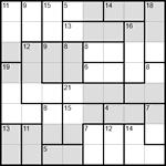 Судоку-убийца 8х8 #1 легкий Судоку-убийца 8х8 #1 легкий