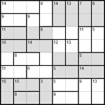 Судоку-убийца 8х8 #2 легкий Судоку-убийца 8х8 #2 легкий