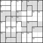 Судоку-убийца 8х8 #1 трудный Судоку-убийца 8х8 #1 трудный