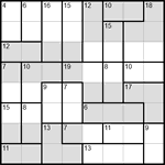 Судоку-убийца 8х8 #2 трудный Судоку-убийца 8х8 #2 трудный