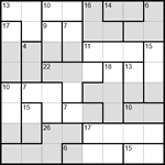 Судоку-убийца 8х8 #4 очень трудный Судоку-убийца 8х8 #4 очень трудный