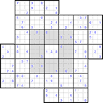Судоку-мельница #28 трудный