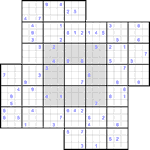 Судоку-мельница #26 очень трудный