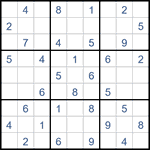 Судоку “Ход конем” 9х9 #38 легкий