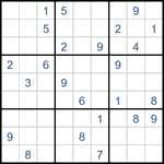 Судоку “Ход конем” 9х9 #33 средний Судоку “Ход конем” 9х9 #33 средний