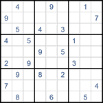 Судоку “Ход конем” 9х9 #35 средний Судоку “Ход конем” 9х9 #35 средний