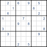 Судоку “Ход конем” 9х9 #31 трудный Судоку “Ход конем” 9х9 #31 трудный