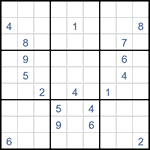 Судоку “Ход конем” 9х9 #32 трудный Судоку “Ход конем” 9х9 #32 трудный