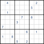 Судоку “Ход конем” 9х9 #38 трудный