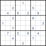 Судоку “Ход конем” 9х9 #39 трудный