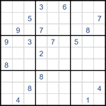 Судоку “Ход конем” 9х9 #33 очень трудный Судоку “Ход конем” 9х9 #33 очень трудный