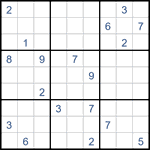 Судоку “Ход конем” 9х9 #39 очень трудный