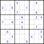 Судоку 9х9 #3221 трудный