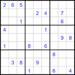 Судоку 9х9 #3222 трудный