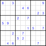 Судоку 9х9 #3260 трудный