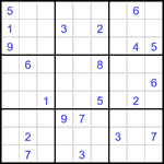Судоку 9х9 #3265 трудный