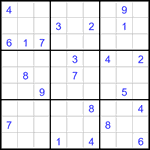 Судоку 9х9 #3269 трудный