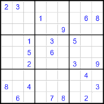 Судоку 9х9 #3216 очень трудный