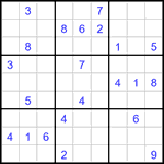Судоку 9х9 #3224 очень трудный