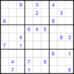 Судоку 9х9 #3227 очень трудный