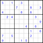 Судоку 9х9 #3233 очень трудный