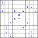 Судоку 9х9 #3250 очень трудный