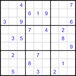 Судоку 9х9 #3254 очень трудный
