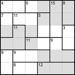 Судоку-убийца 6х6 #6 средний Судоку-убийца 6х6 #6 средний