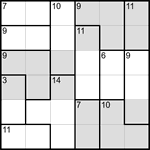 Судоку-убийца 6х6 #6 трудный Судоку-убийца 6х6 #6 трудный