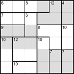 Судоку-убийца 6х6 #6 очень трудный Судоку-убийца 6х6 #6 очень трудный