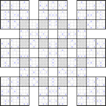 Судоку-сумо #1 очень трудный