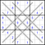Судоку LX 9х9 #1 трудный Судоку LX 9х9 #1 трудный
