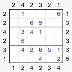 Судоку-небоскребы 6х6 #3 легкий Судоку-небоскребы 6х6 #3 легкий