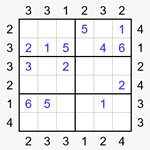 Судоку-небоскребы 6х6 #4 легкий Судоку-небоскребы 6х6 #4 легкий