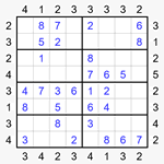Судоку-небоскребы 8х8 #3 легкий Судоку-небоскребы 8х8 #3 легкий