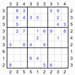 Судоку-небоскребы 9х9 #22 легкий Судоку-небоскребы 9х9 #22 легкий